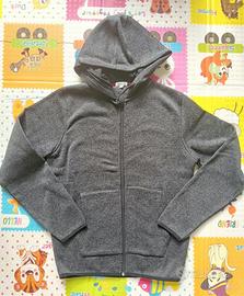 felpa con cappuccio grigio heppyd Tagli L unisex