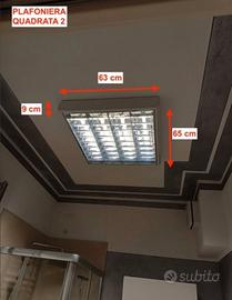 4 lampade con tubi neon