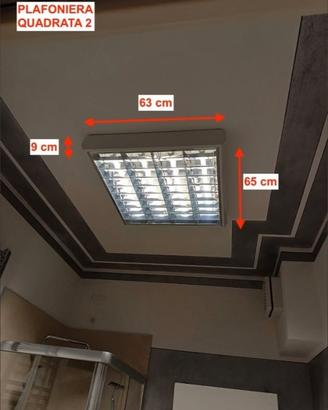 4 lampade con tubi neon