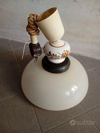 Lampadario in Vetro e Ceramica