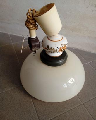 Lampadario in Vetro e Ceramica