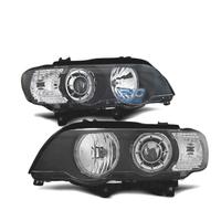 FARI OCCHI ANGEL LED NERI ADATTI A XENON BMW X5 E5