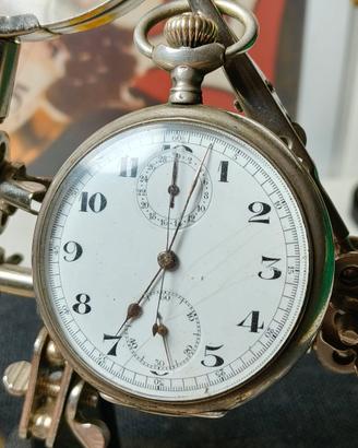 Orologio da tasca in argento cronografo