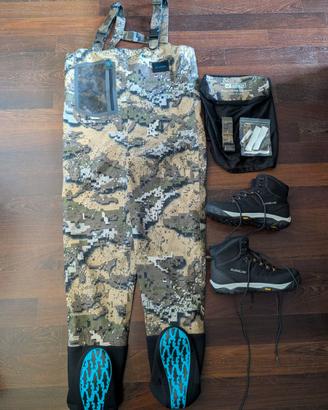stivali waders da pesca con waiding boot