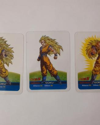 3 carte DragonBall Z serie oro