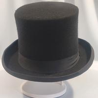 CAPPELLO CILINDRO ANTICO IN FELTRO INGLESE LONDON