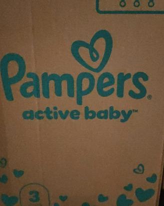Pannolini Pampers active baby 3 (6-10kg) 208 pezzi