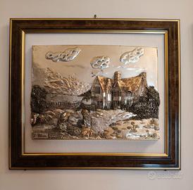 Quadro Argento in rilievo.