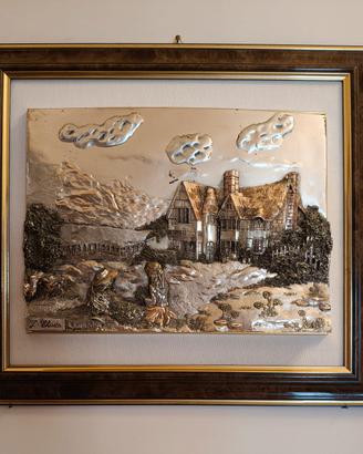 Quadro Argento in rilievo.