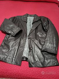 giacca donna di pelle nera 