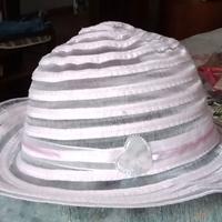 Cappello paglia cerimonia/gioco bimba