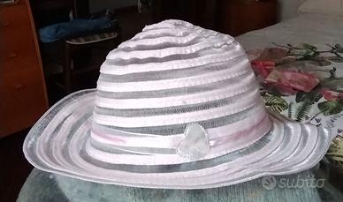 Cappello paglia cerimonia/gioco bimba