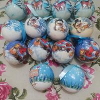 Set 14 palle natalizie con varie immagini