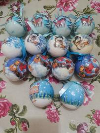 Set 14 palle natalizie con varie immagini