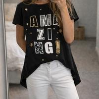 Bambina 7 anni - maglietta svasata glitter