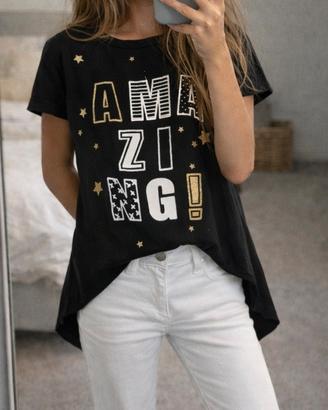 Bambina 7 anni - maglietta svasata glitter