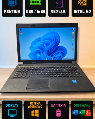 PC Portatile Lenovo  Quadcore RAM 8GB SSDGB Win11