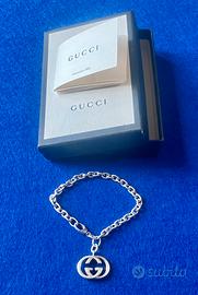 Gucci bracciale con ciondolo in argento 925