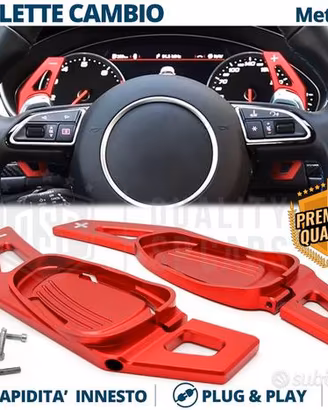 PALETTE Cambio al Volante per AUDI RS Paddle Rosse