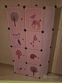scaffale montabile per bambini nuovo 