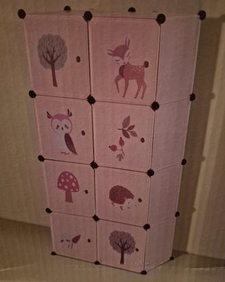 scaffale montabile per bambini nuovo 