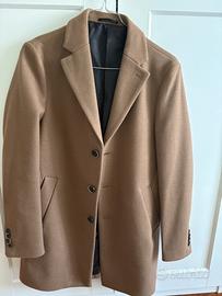 Capootto lana color cammello  combipel - Nuovo