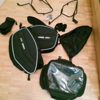 Set completo borse moto, serbatoio laterali staffe