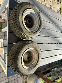 Coppia Ruote frontali trattorino tagliaerba