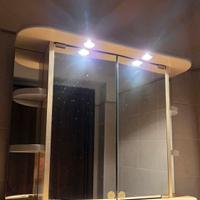 mobile specchiera bagno mobiletto bianco