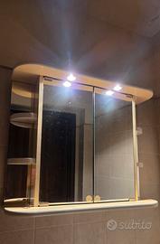 mobile specchiera bagno mobiletto bianco