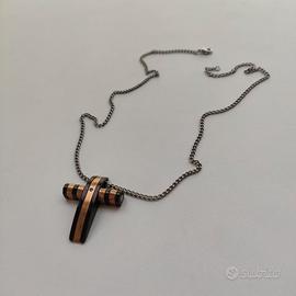 Collana Bliss Croce Acciaio
