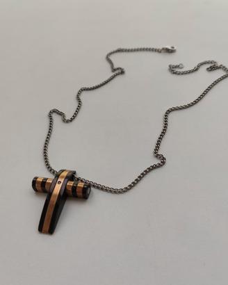 Collana Bliss Croce Acciaio