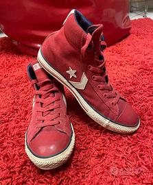 Converse All Star rosse scamosciate nr. 38.5