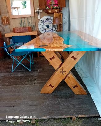 tavolo resina ulivo 