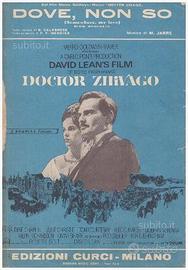 Spartito di Dove, non so (Somewhere, my love)