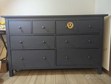 Cassettiera HEMNES blu, 8 cassetti