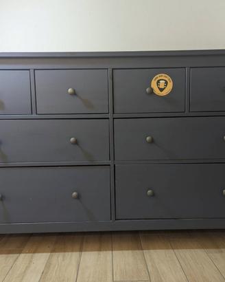 Cassettiera HEMNES blu, 8 cassetti