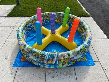 Piscina + gioco d’acqua + telo per bambini