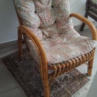 POLTRONA IN VIMINI ANNI 60