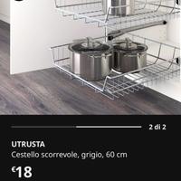 n. 2 cestello scorrevole utrusta x 2 pezzi