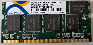 Memoria RAM DDR SO-DIMM 333Mhz 1GB