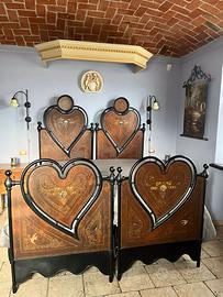 Rarissima struttura letto in ferro del 900