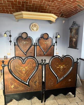 Rarissima struttura letto in ferro del 900