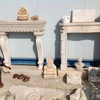 Camino in pietra realizzato a mano