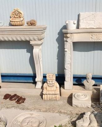 Camino in pietra realizzato a mano