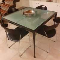 Tavolo cristallo e sedie BALERI Italia