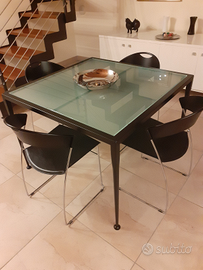 Tavolo cristallo e sedie BALERI Italia