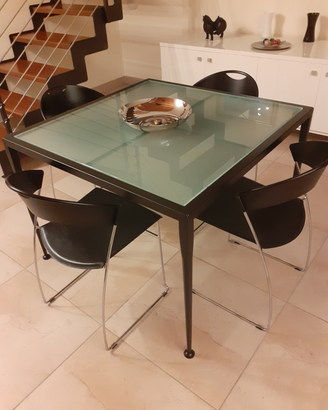 Tavolo cristallo e sedie BALERI Italia