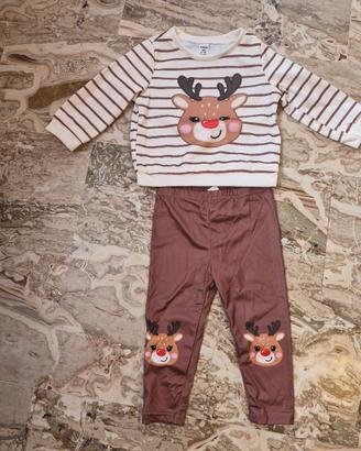 set natalizio da bambino/a composto da 2 pezzi: