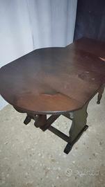  Tavolino rotondo legno 